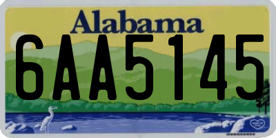 AL license plate 6AA5145