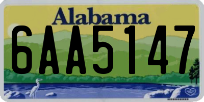 AL license plate 6AA5147