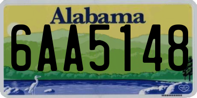 AL license plate 6AA5148