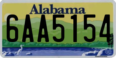 AL license plate 6AA5154