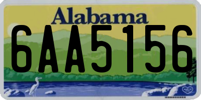 AL license plate 6AA5156