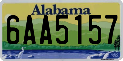 AL license plate 6AA5157