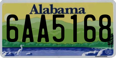 AL license plate 6AA5168
