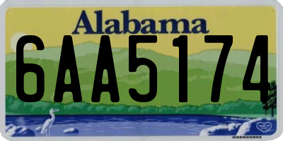 AL license plate 6AA5174
