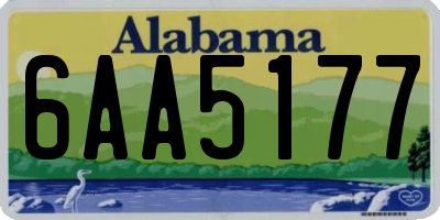 AL license plate 6AA5177