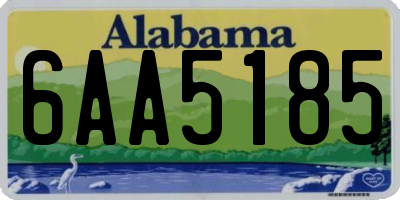 AL license plate 6AA5185