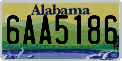 AL license plate 6AA5186
