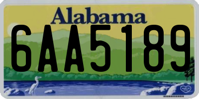AL license plate 6AA5189
