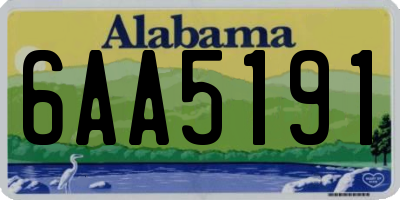 AL license plate 6AA5191