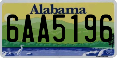 AL license plate 6AA5196