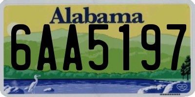 AL license plate 6AA5197
