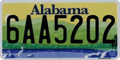 AL license plate 6AA5202