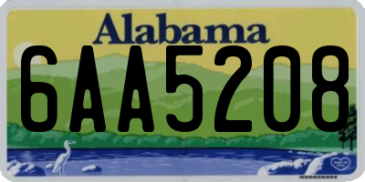 AL license plate 6AA5208