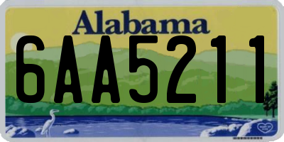 AL license plate 6AA5211