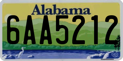 AL license plate 6AA5212