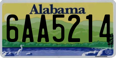 AL license plate 6AA5214