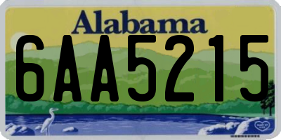 AL license plate 6AA5215