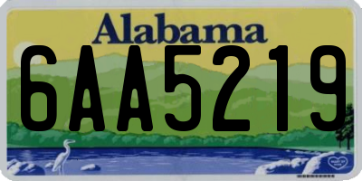 AL license plate 6AA5219