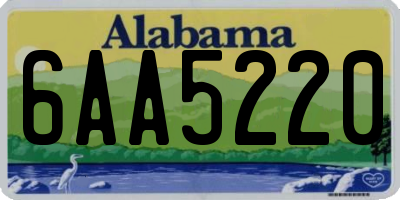 AL license plate 6AA5220