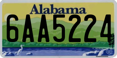 AL license plate 6AA5224