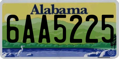 AL license plate 6AA5225