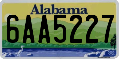 AL license plate 6AA5227