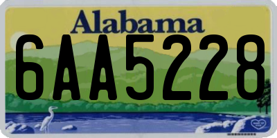 AL license plate 6AA5228