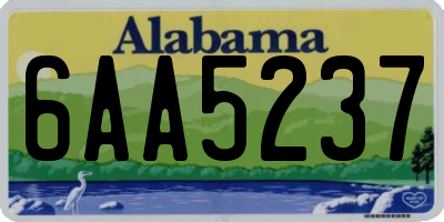 AL license plate 6AA5237