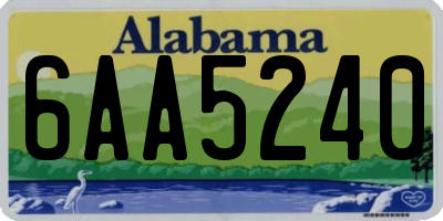 AL license plate 6AA5240