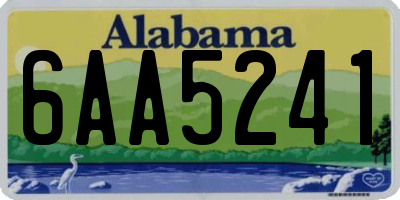 AL license plate 6AA5241