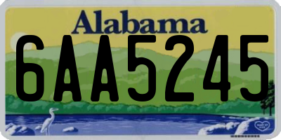 AL license plate 6AA5245