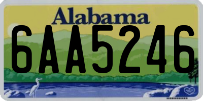 AL license plate 6AA5246