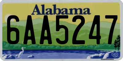 AL license plate 6AA5247