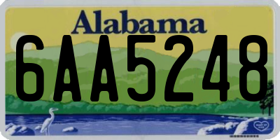 AL license plate 6AA5248