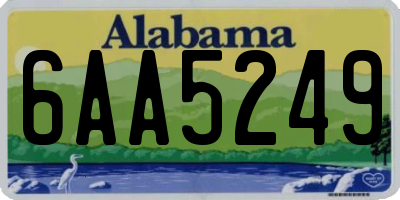 AL license plate 6AA5249