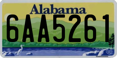 AL license plate 6AA5261