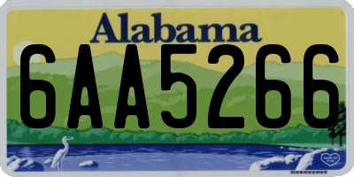 AL license plate 6AA5266