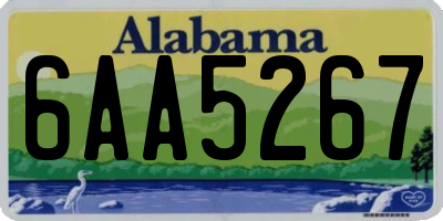 AL license plate 6AA5267