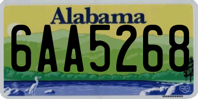 AL license plate 6AA5268