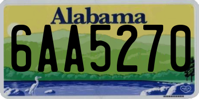 AL license plate 6AA5270