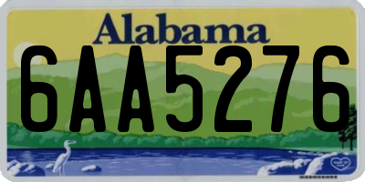 AL license plate 6AA5276