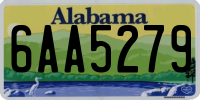 AL license plate 6AA5279