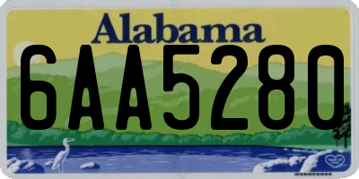 AL license plate 6AA5280