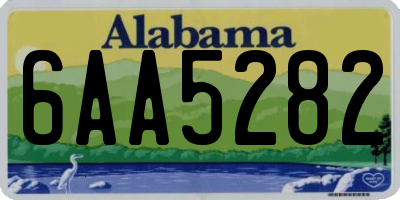 AL license plate 6AA5282