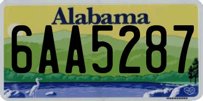 AL license plate 6AA5287