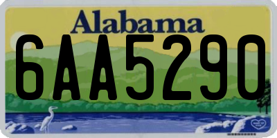 AL license plate 6AA5290