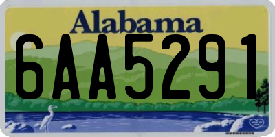 AL license plate 6AA5291