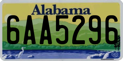 AL license plate 6AA5296