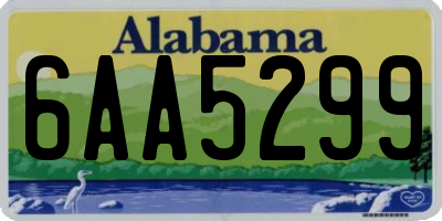AL license plate 6AA5299