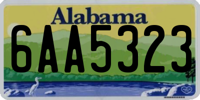AL license plate 6AA5323